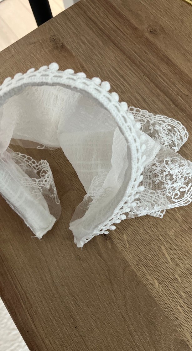 Dantel Detaylı Keten Bohem Saç Aksesuarı - Görsel 3