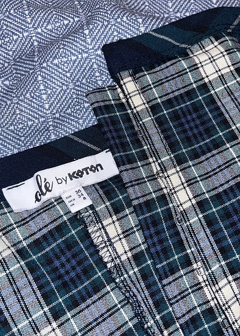 Koyu Çok Renkli Kareli straplez üst - Görsel 3