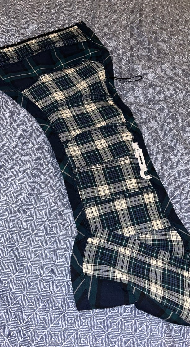 Koyu Çok Renkli Kareli straplez üst - Görsel 4