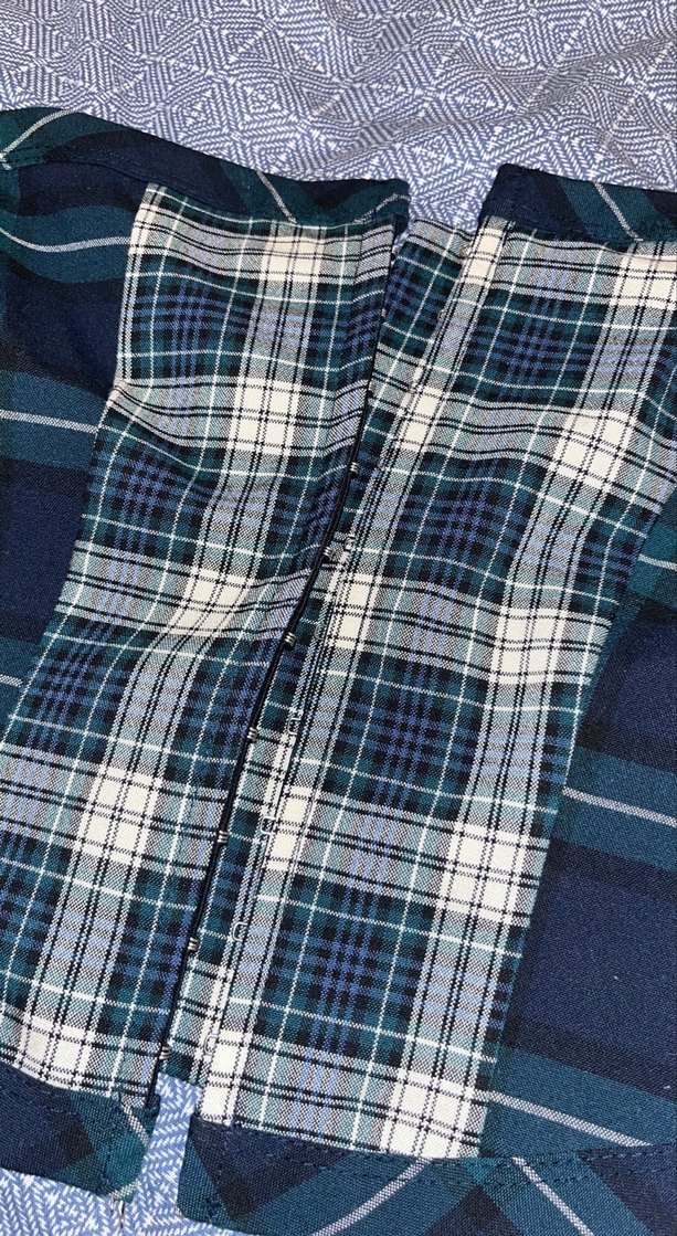 Koyu Çok Renkli Kareli straplez üst - Görsel 2