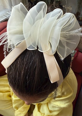 Accessorize Beyaz Saten Kurdeleli Saç Aksesuarı
