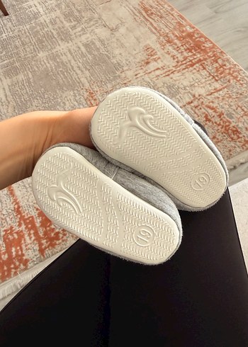 Nakışlı Gri Erkek bebek Ev Terliği - Görsel 2