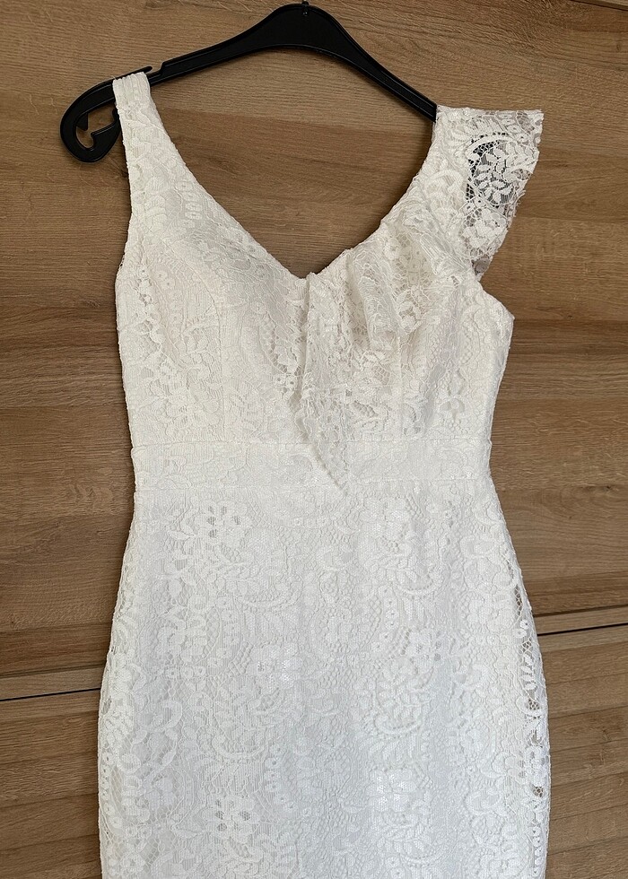 Beyaz nikah elbisesi - Görsel 2