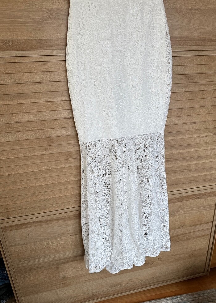 Beyaz nikah elbisesi - Görsel 3