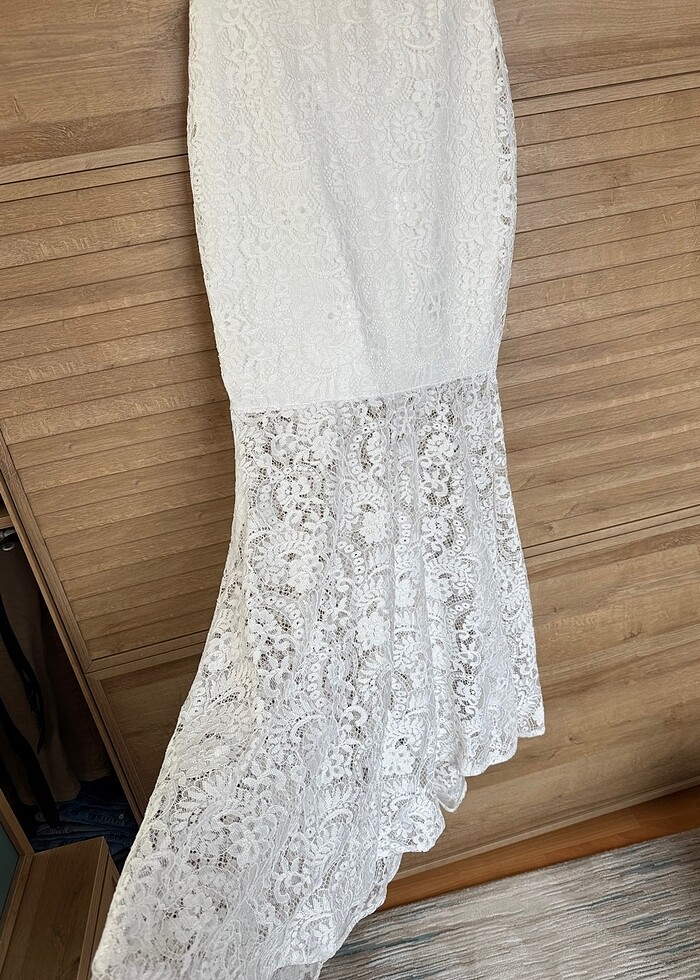 Beyaz nikah elbisesi - Görsel 4