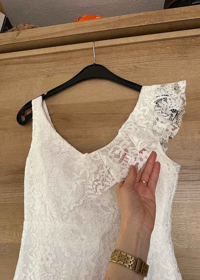 Beyaz nikah elbisesi - Görsel 5