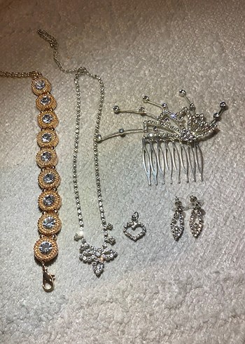 Düğün nişan kına Takı Seti kolye bileklik küpe