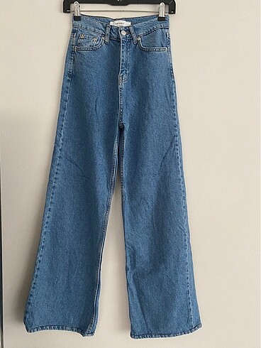 Vatkalı Denim Wide Leg Jeans