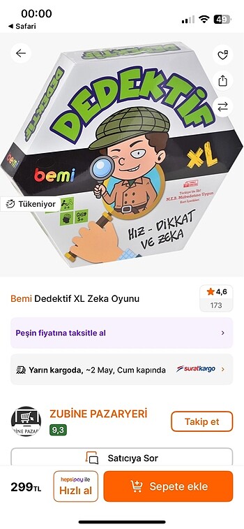 Beden Dedektif XL kutu oyunu