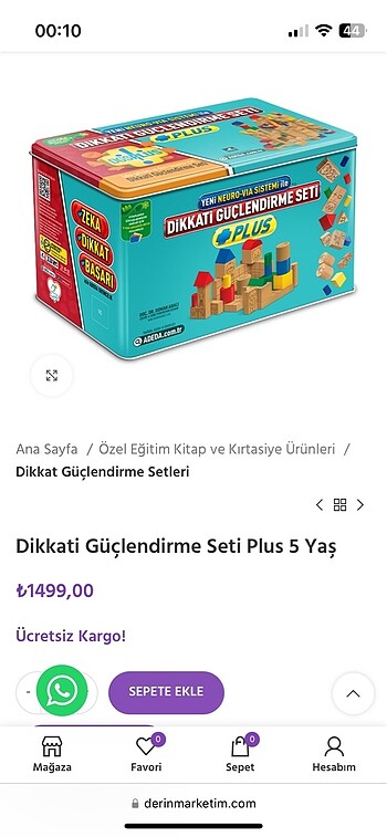  Beden Renk Dikkat güçlendirme seti 5 yaş