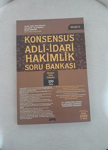 Konsensus adli ve idari hakimlik medeni usul hukuku soru bankası