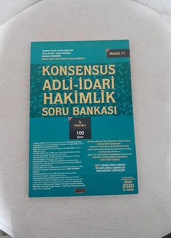 Konsensus adli ve idari hakimlik iş hukuku soru bankası