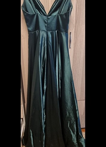 Koyu Yesil Abiye Elbise