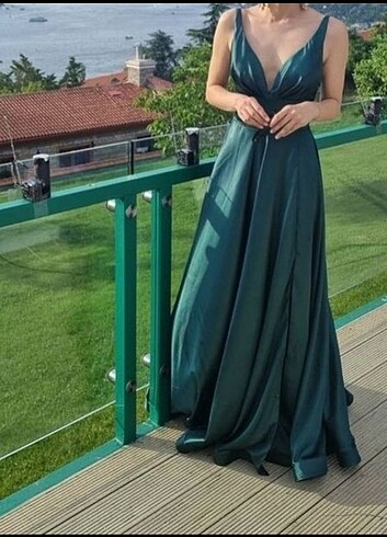 Diğer Koyu Yesil Abiye Elbise