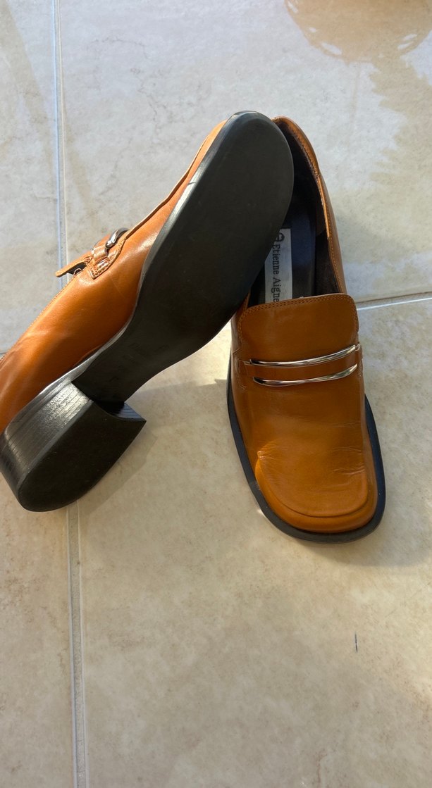 Bej Deri Kadın Klasik Topuklu Ayakkabı - Görsel 2