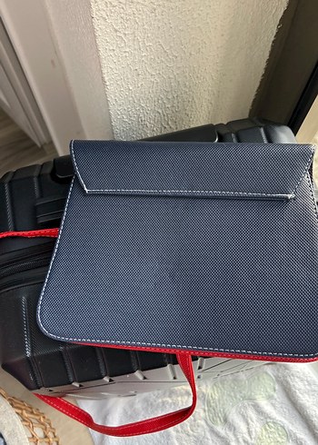 Kırmızı Zincir Detaylı sınni Deri Kadın Çanta - Görsel 6