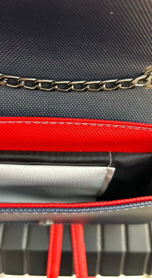 Kırmızı Zincir Detaylı sınni Deri Kadın Çanta - Görsel 2