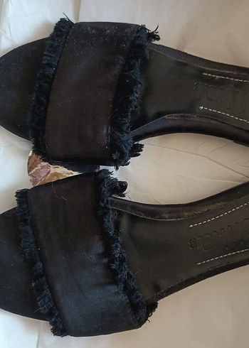37 Beden siyah Renk Kadın Parlak Siyah Sandalet