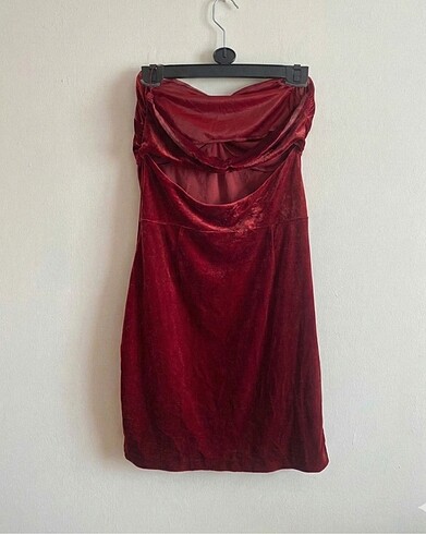 Kadife elbise - Görsel 2