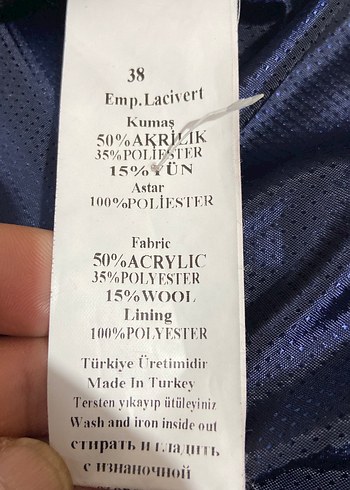 ADİL Işık Lacivert Ekoseli Palto - Görsel 10