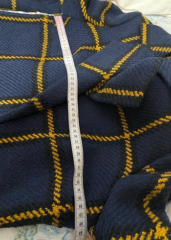 ADİL Işık Lacivert Ekoseli Palto - Görsel 8