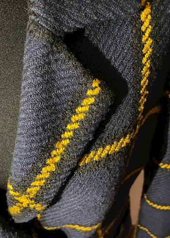 ADİL Işık Lacivert Ekoseli Palto - Görsel 4