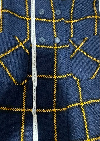 ADİL Işık Lacivert Ekoseli Palto - Görsel 9