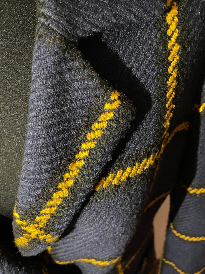 ADİL Işık Lacivert Ekoseli Palto - Görsel 4