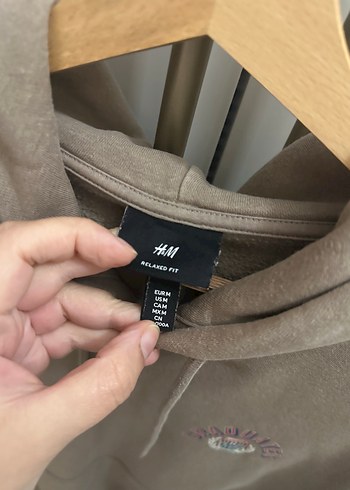H&M H&M Bej Kapüşonlu erkek Sweatshirt