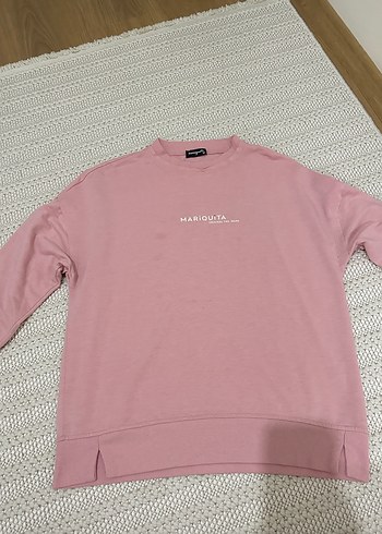 Pembe Oversize Kadın Sweatshirt