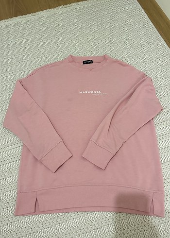xs Beden Pembe Oversize Kadın Sweatshirt