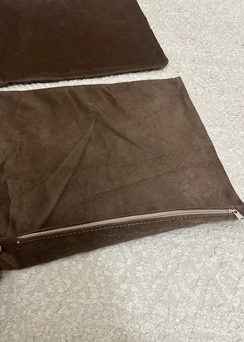 Bohem Tarzda Koyu Kahverengi Düz Minder Kılıfları - Görsel 2