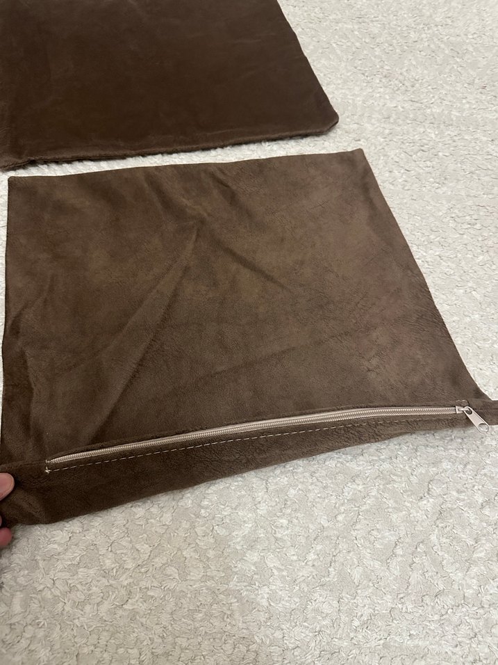 Bohem Tarzda Koyu Kahverengi Düz Minder Kılıfları - Görsel 2