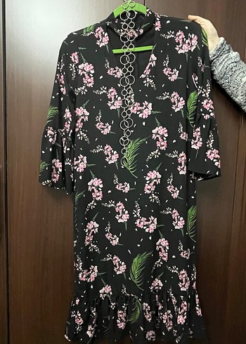 Midi Boy Çiçekli Elbise - Görsel 2