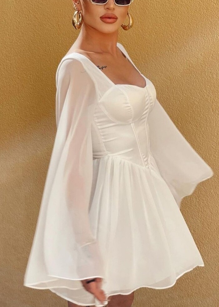 Beyaz elbise - Görsel 3