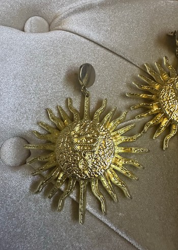 Zeynep tosun Gold Parlak Etnik Midi Küpe - Görsel 6