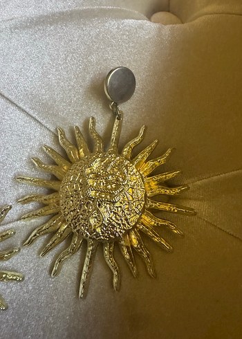 Zeynep tosun Gold Parlak Etnik Midi Küpe - Görsel 5