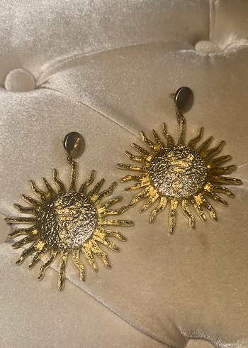 Zeynep tosun Gold Parlak Etnik Midi Küpe - Görsel 7