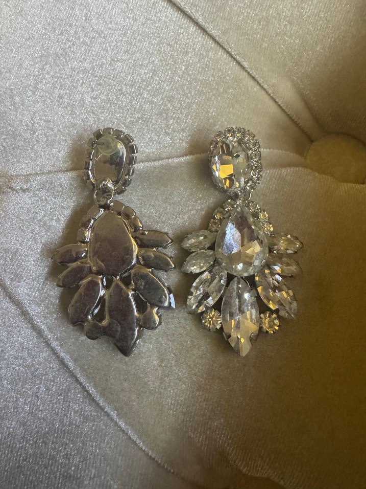 Gri Payetli Mini Bohem Küpe - Görsel 4