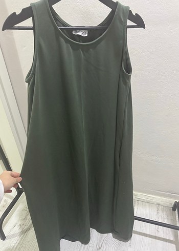 Kolsuz Yeşil Uzun Elbise - Görsel 2