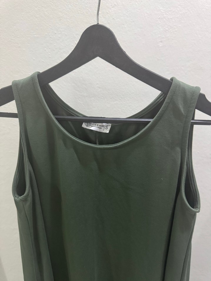 Kolsuz Yeşil Uzun Elbise - Görsel 4