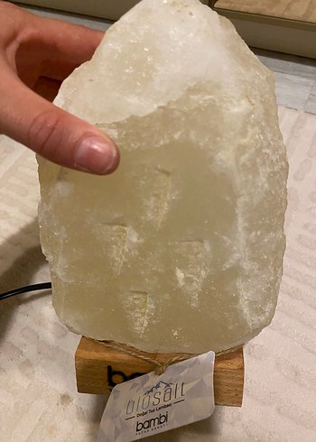 Bej Doğal Tuz Lambası Bambi - Görsel 3