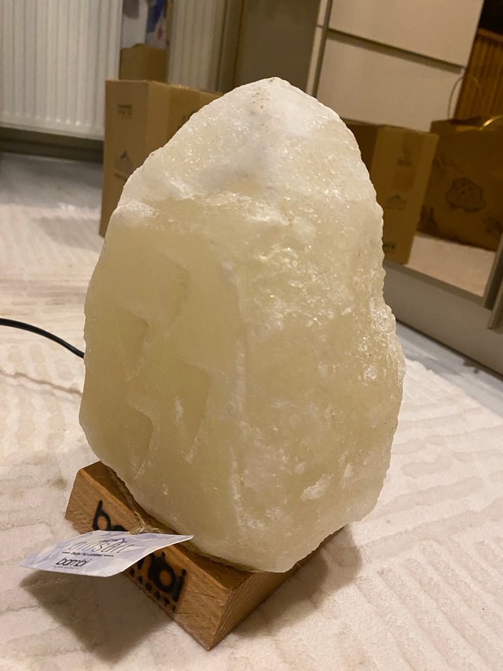 Bej Doğal Tuz Lambası Bambi - Görsel 4