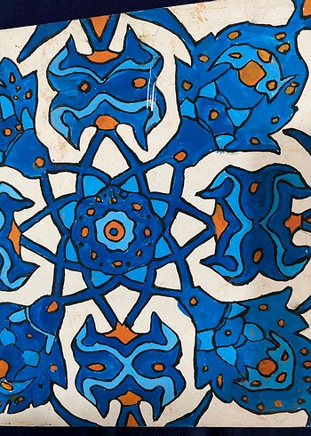 Mavi Desenli Yapboz Parçası - Görsel 2