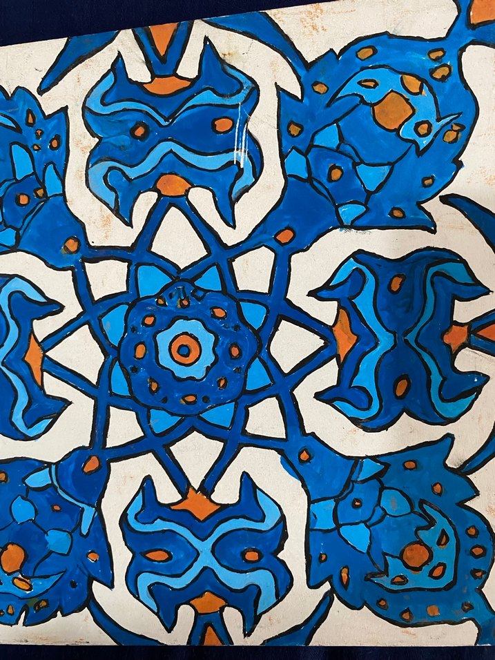 Mavi Desenli Yapboz Parçası - Görsel 2