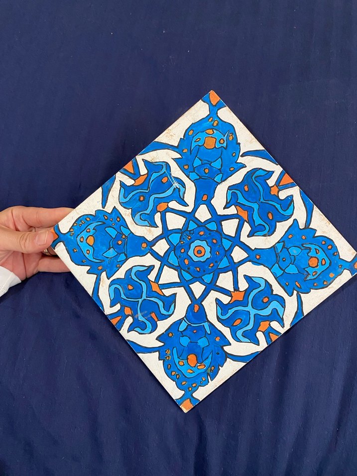 Mavi Desenli Yapboz Parçası - Görsel 3