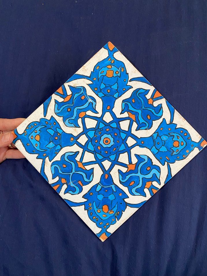 Mavi Desenli Yapboz Parçası - Görsel 4