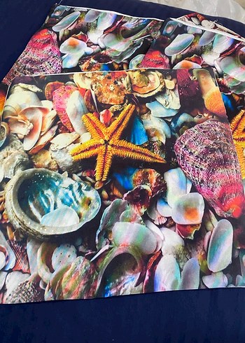 Renkli Pul Detaylı Plaj Çantası - Görsel 4