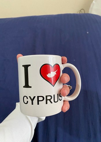 I Love Cyprus Beyaz Seramik Kupa - Görsel 4