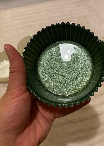 Renkli Cam Küçük Tabak Seti - Görsel 5